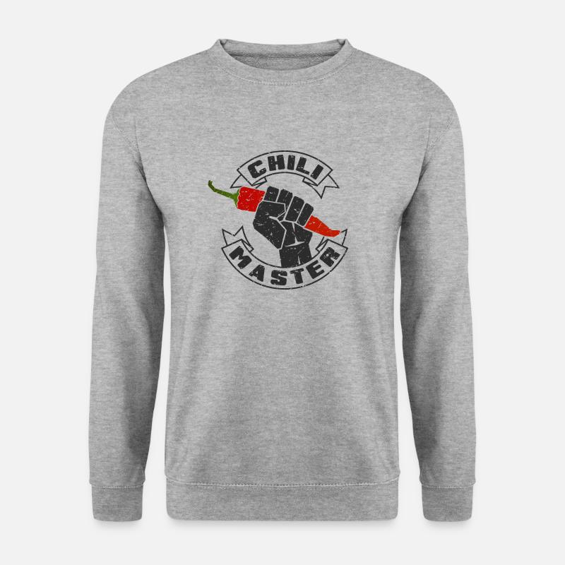 Chili Master - Unisex Pullover - Weißgrau meliert