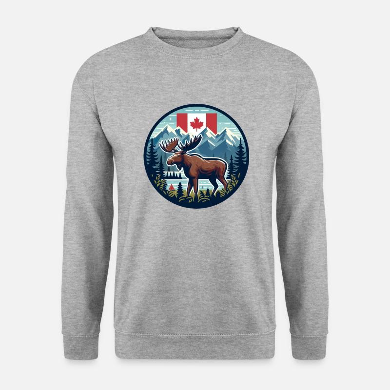 Kanada 6 - Unisex Pullover - Weißgrau meliert