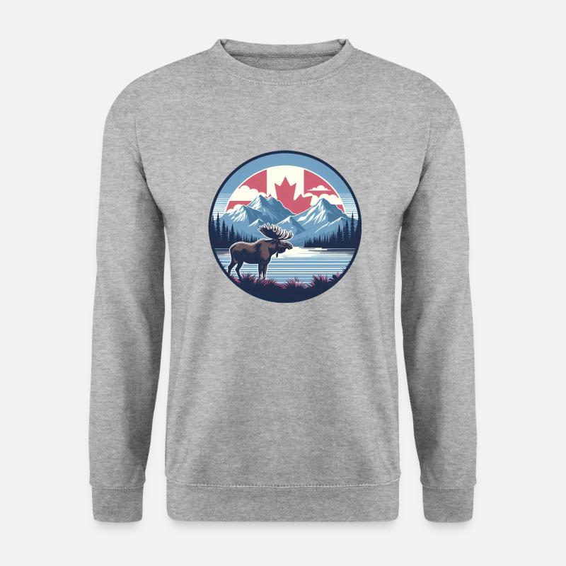 Kanada 17 - Unisex Pullover - Weißgrau meliert