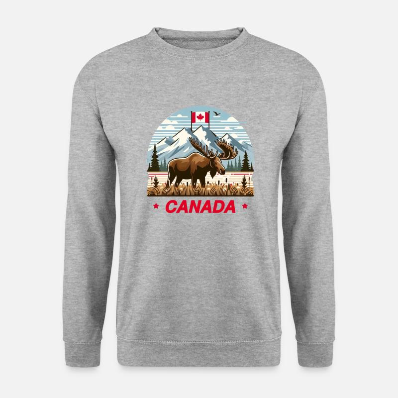 Kanada 16 - Unisex Pullover - Weißgrau meliert