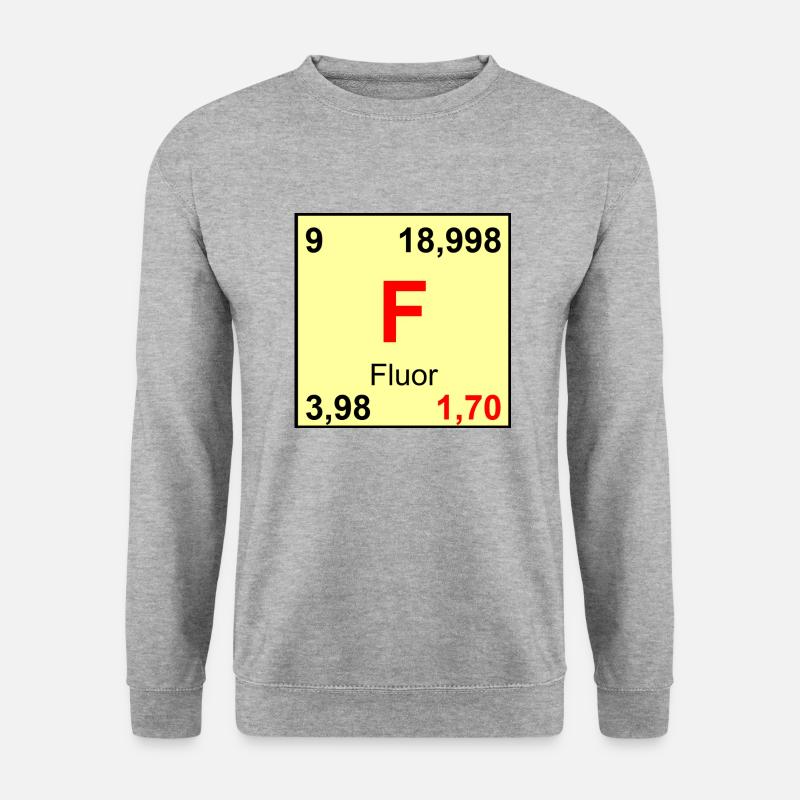 9 Flour - Unisex Pullover - Weißgrau meliert