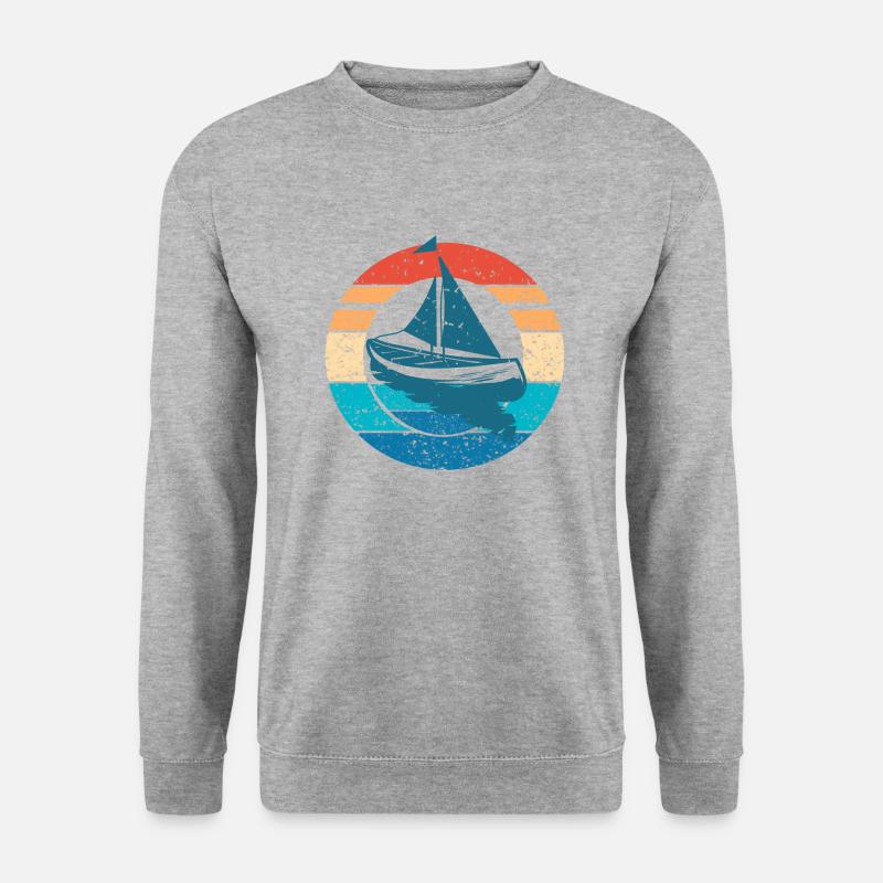 Wasserfahrt - Unisex Pullover - Weißgrau meliert