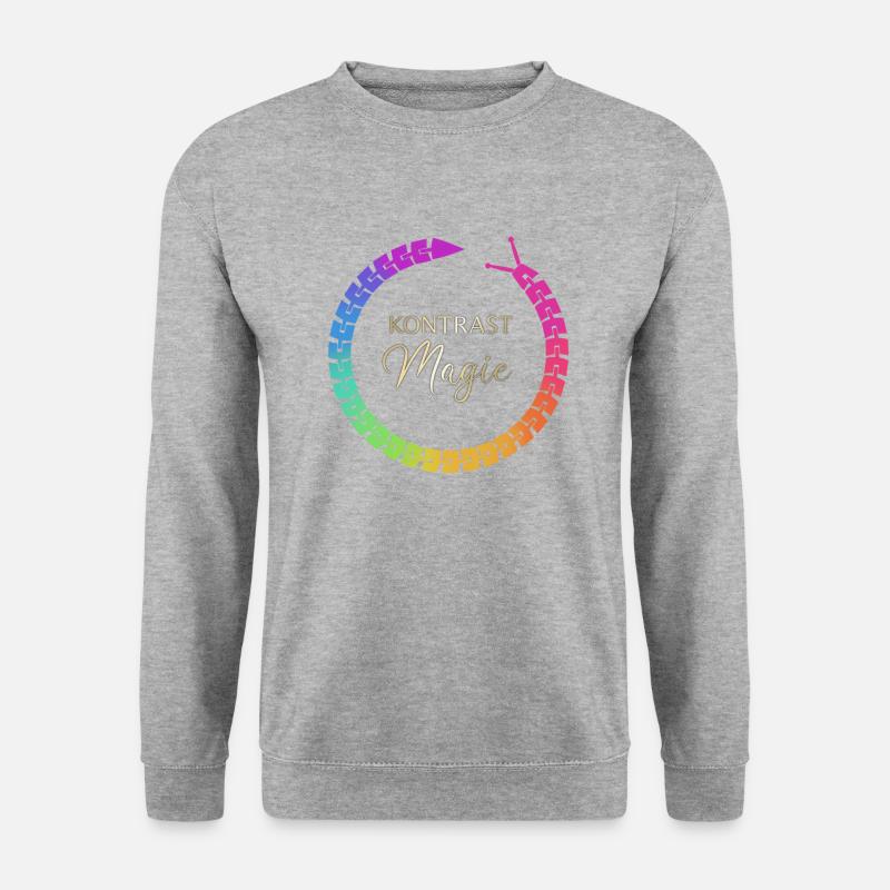 KontrastMagie - Unisex Pullover - Weißgrau meliert