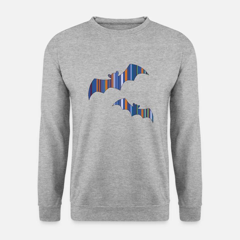 Fledermäuse - Unisex Pullover - Weißgrau meliert