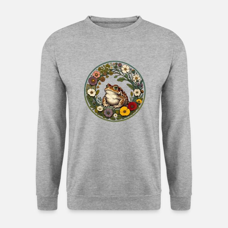 Kröte - Unisex Pullover - Weißgrau meliert