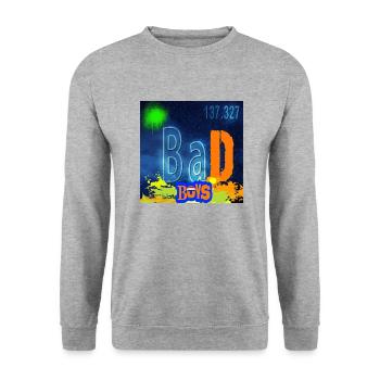 BAD BOYS - Unisex Sweatshirt - salt & pepper - Front - Alina (178cm) & Michal (187cm)