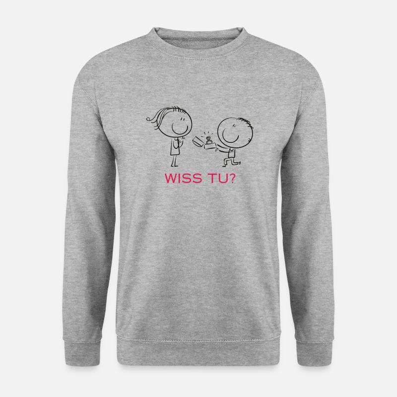 25 - Unisex Pullover - Weißgrau meliert