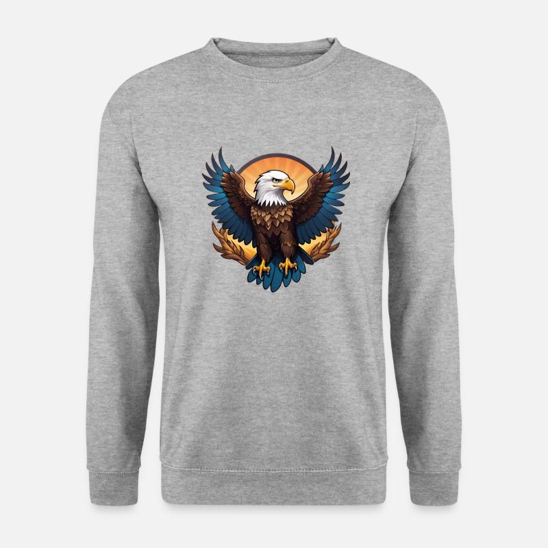 Adler - Unisex Pullover - Weißgrau meliert