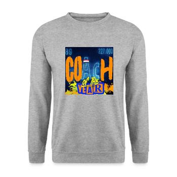 Coach of the year Chemistry - Sweat-shirt Unisexe - gris chiné - Devant - Alina (178cm) & Michal (187cm)