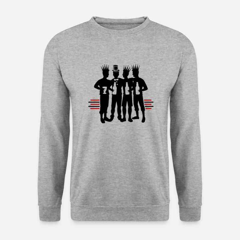 Bachelor Bräutigam Team Junggesellen - Unisex Pullover - Weißgrau meliert