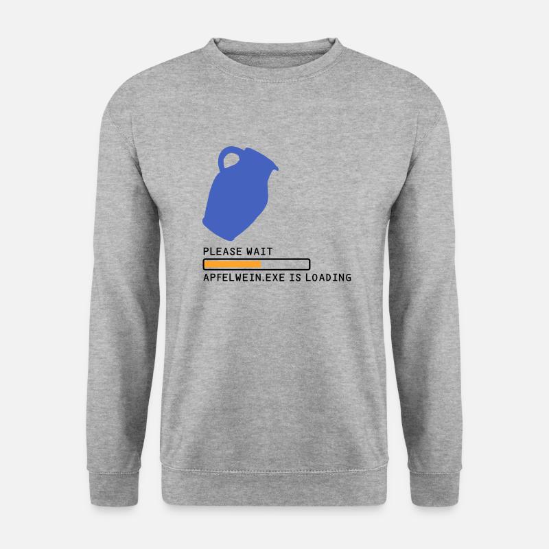 Bembel Loading please wait - Unisex Pullover - Weißgrau meliert