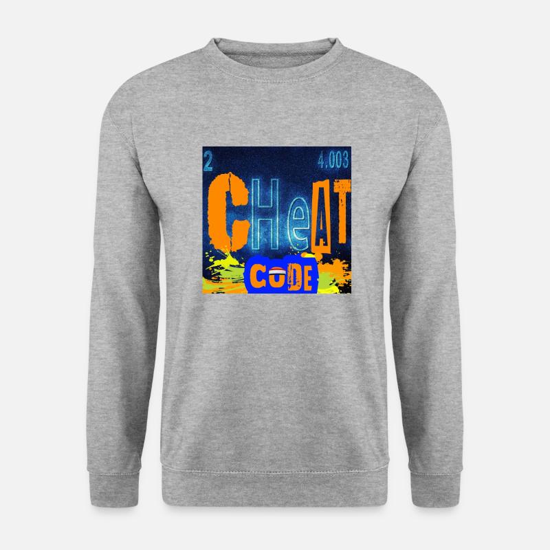 CHEATCODE-CHEMIE - Unisex Pullover - Weißgrau meliert