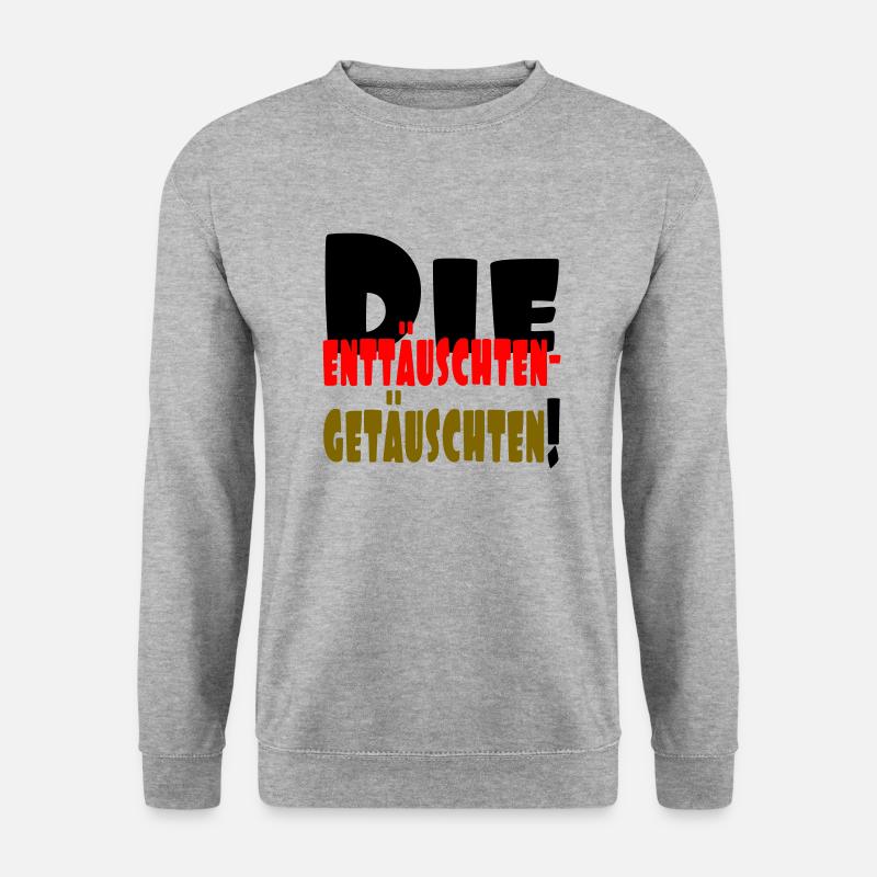 enttäuschten II - Unisex Pullover - Weißgrau meliert
