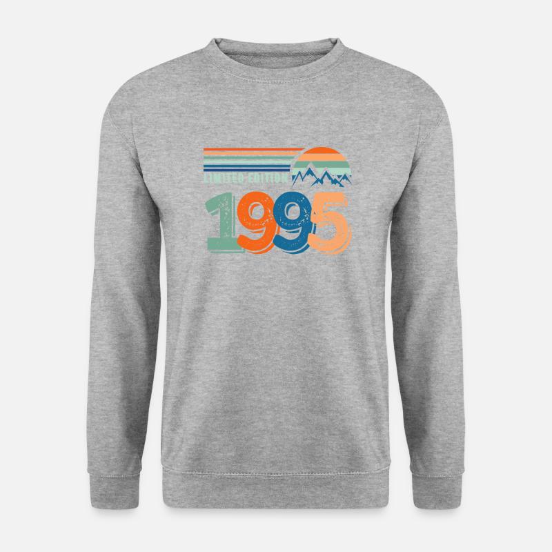 Limitierte Auflage 1995 - Unisex Pullover - Weißgrau meliert