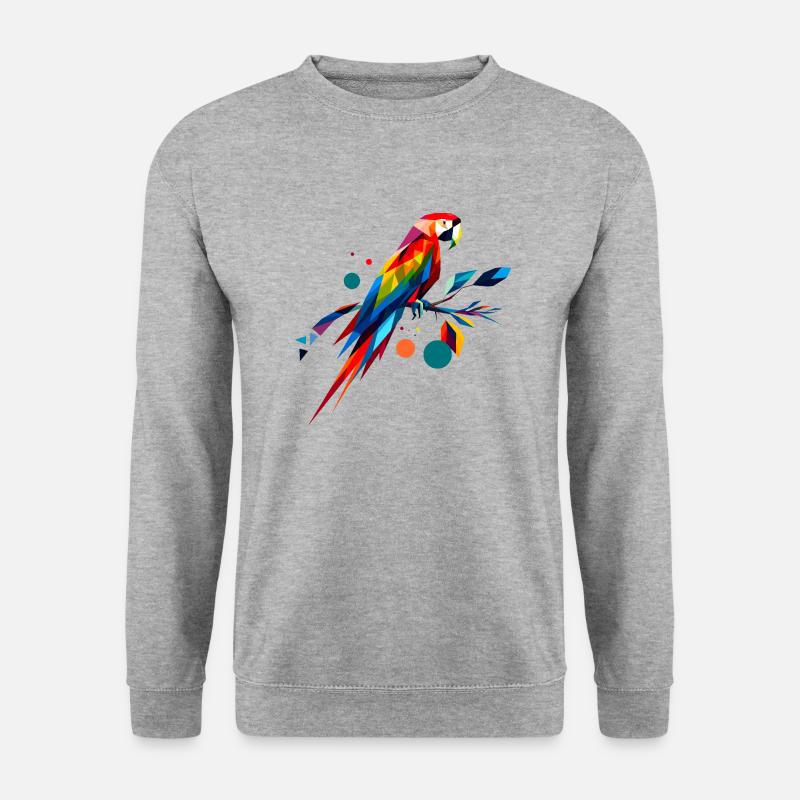 Abstrakter Ara - Unisex Pullover - Weißgrau meliert