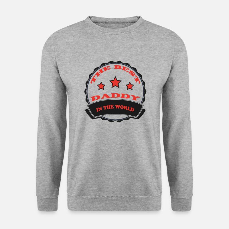 Der beste Papa - Unisex Pullover - Weißgrau meliert