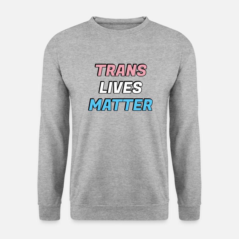 Trans-Leben zählen - Unisex Pullover - Weißgrau meliert