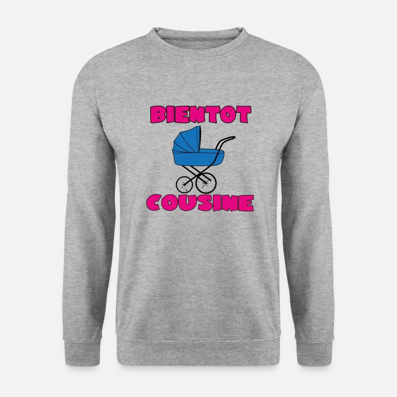 BALD EIN COUSIN - Unisex Pullover - Weißgrau meliert