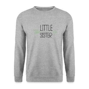 Little sister - Petite Sœur - Unisex Sweatshirt - salt & pepper - Front - Alina (178cm) & Michal (187cm)