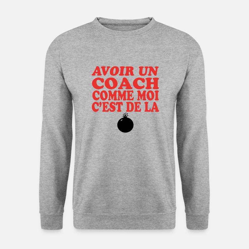 BOMBSHELL-TRAINER - Unisex Pullover - Weißgrau meliert