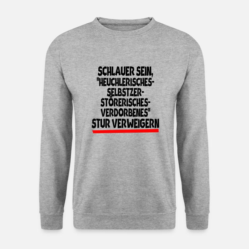 verweigern - Unisex Pullover - Weißgrau meliert