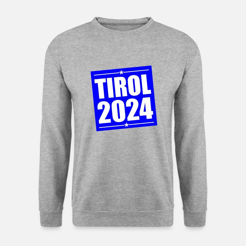 Tirol 2024 - Unisex Pullover - Weißgrau meliert