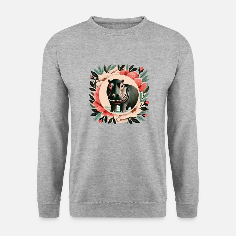 Hippo - Unisex Sweatshirt - salt & pepper