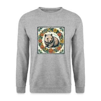 Wombat - Sweat-shirt Unisexe - gris chiné - Devant - Alina (178cm) & Michal (187cm)