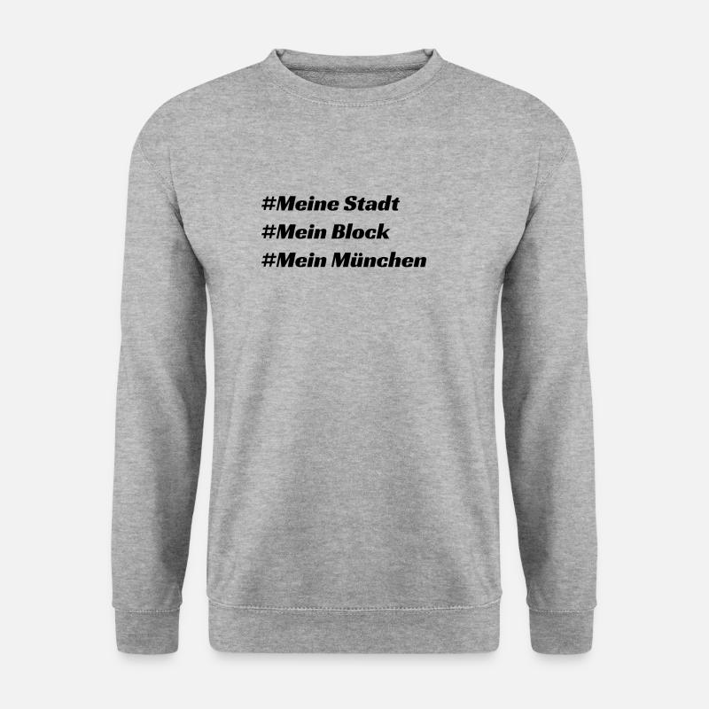 München - Unisex Pullover - Weißgrau meliert