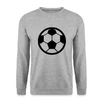 Soccer Symbol Minimal Icon Vector - Unisex Sweatshirt - salt & pepper - Front - Alina (178cm) & Michal (187cm)