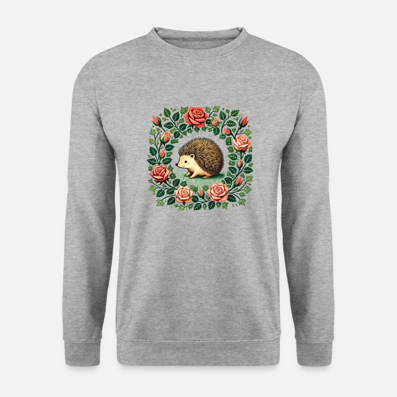 Igel - Unisex Pullover - Weißgrau meliert