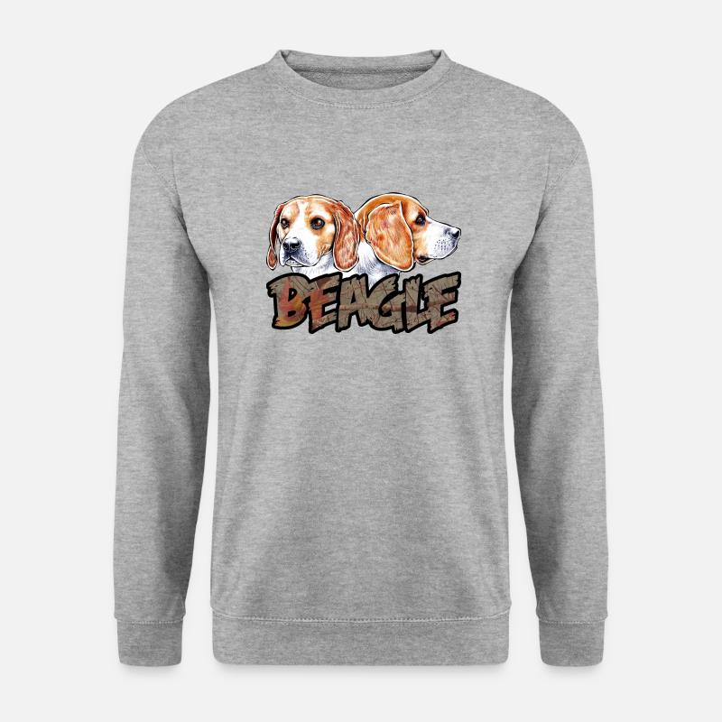 Beagle CO - Unisex Pullover - Weißgrau meliert