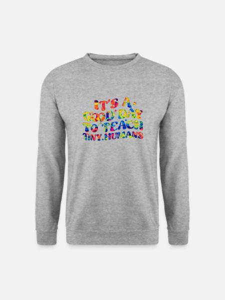 Lehramt Grundschule Lehramt Lehramt - Unisex Pullover - Weißgrau meliert
