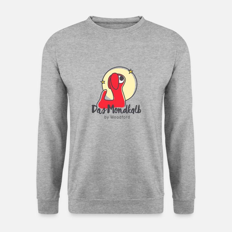 Das Mondkalb Logo. Das Logo von den Mondkälbern. - Unisex Pullover - Weißgrau meliert