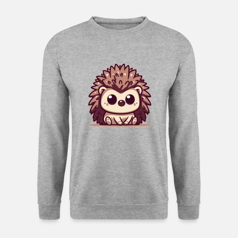 Stachelschwein - Unisex Pullover - Weißgrau meliert