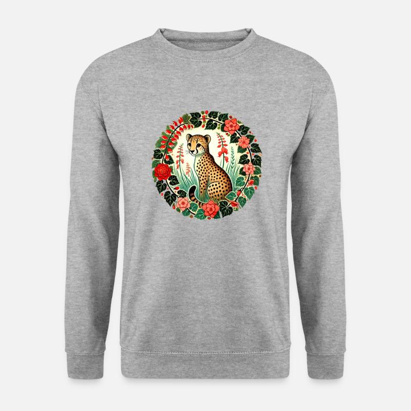 Gepard - Unisex Pullover - Weißgrau meliert
