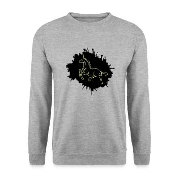 Blobs de licorne - Sweat-shirt Unisexe - gris chiné - Devant - Alina (178cm) & Michal (187cm)
