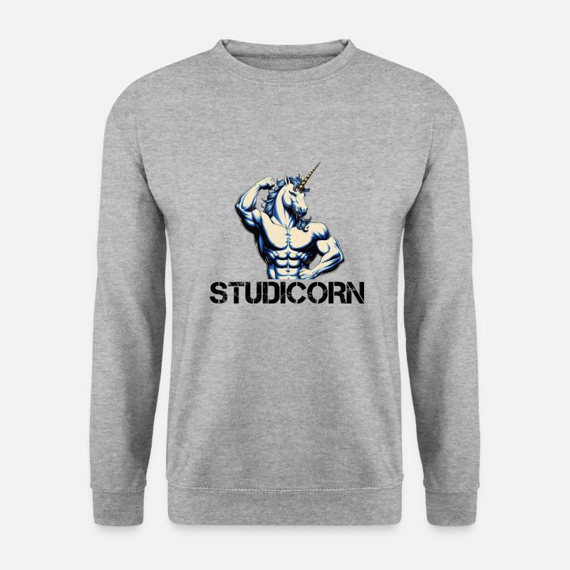 Studicorn - Unisex Pullover - Weißgrau meliert