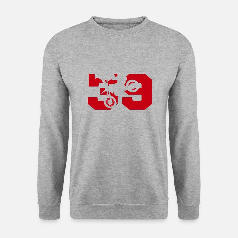 Moto 39 motard - Unisex Pullover - Weißgrau meliert