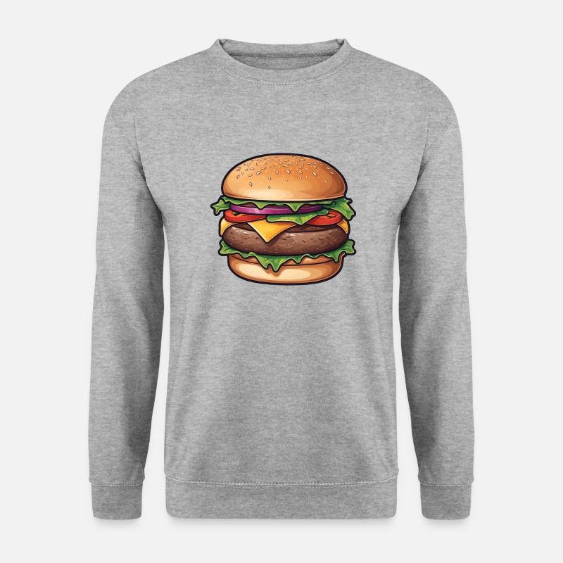 hamburger - Unisex Pullover - Weißgrau meliert