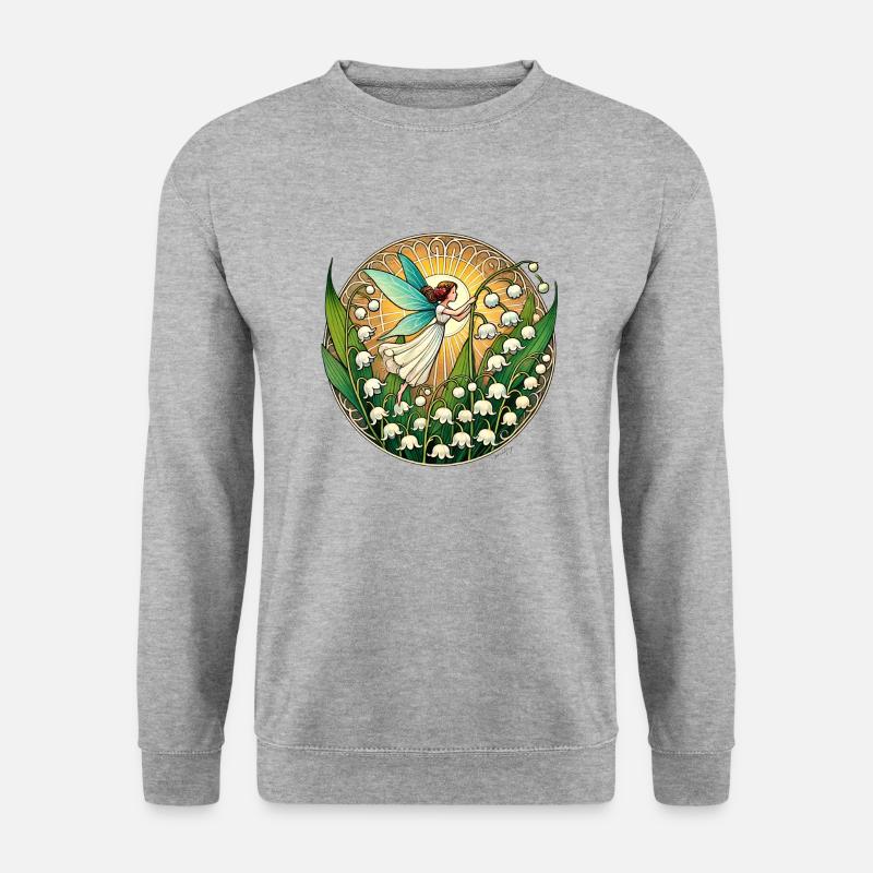 Maiglöckchen Fee - Unisex Pullover - Weißgrau meliert