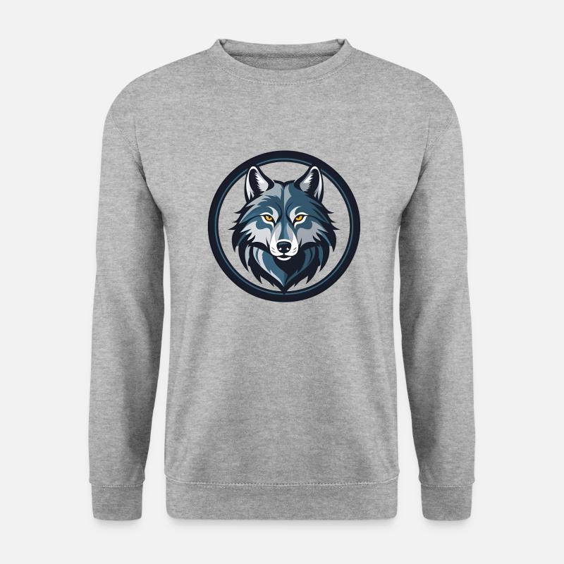 Wolf - Unisex Pullover - Weißgrau meliert