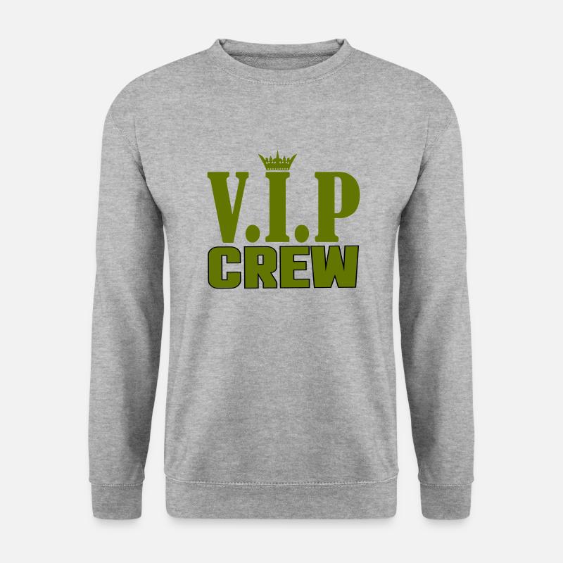 vip crew - Unisex Pullover - Weißgrau meliert