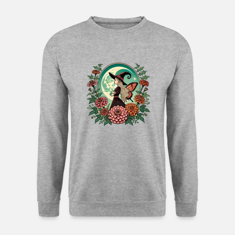 Fee Hexe - Unisex Pullover - Weißgrau meliert