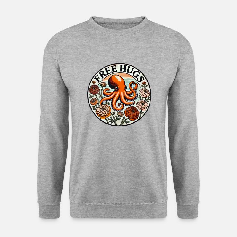 Kostenlose Umarmungen - Unisex Pullover - Weißgrau meliert