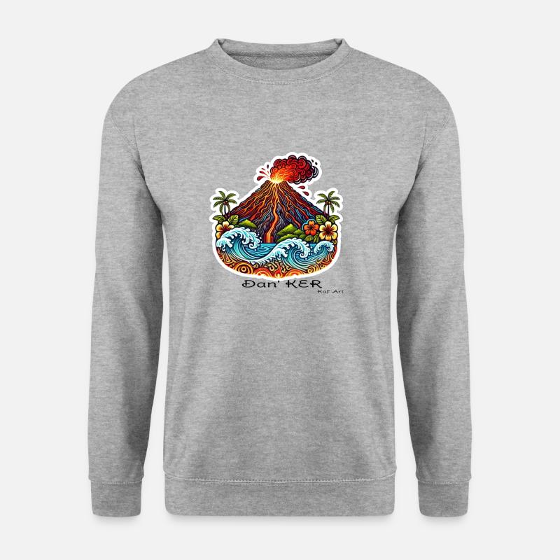 974 DAN KER 1 - Unisex Pullover - Weißgrau meliert