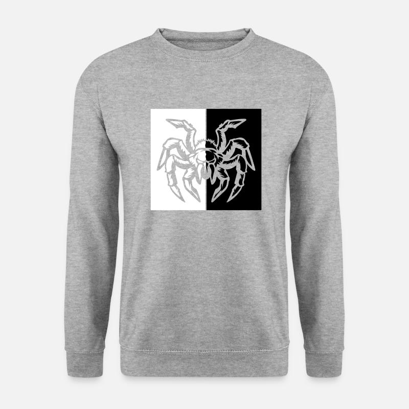 spinne spider - Unisex Pullover - Weißgrau meliert