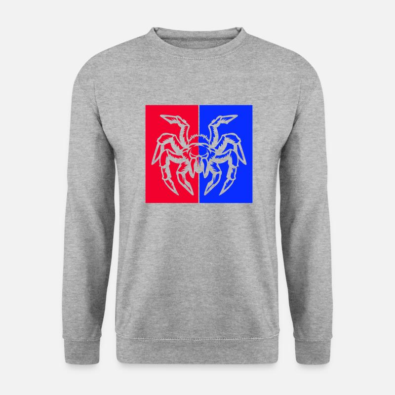 spinne spider - Unisex Pullover - Weißgrau meliert