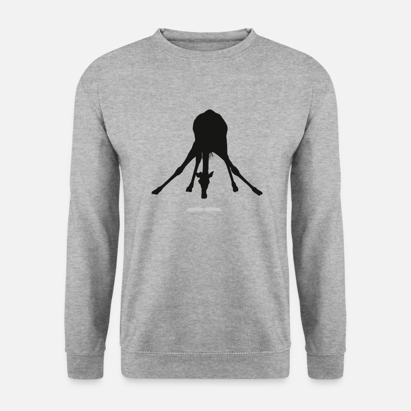 book read giraffe - Unisex Pullover - Weißgrau meliert