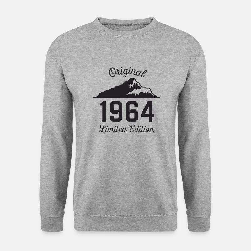 Original 1964 Jahrgang Berge Vintage Geburtstag - Unisex Pullover - Weißgrau meliert